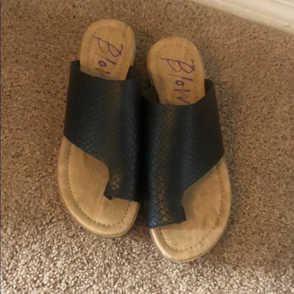 Blowfish Laslett Mule Black Snakeskin